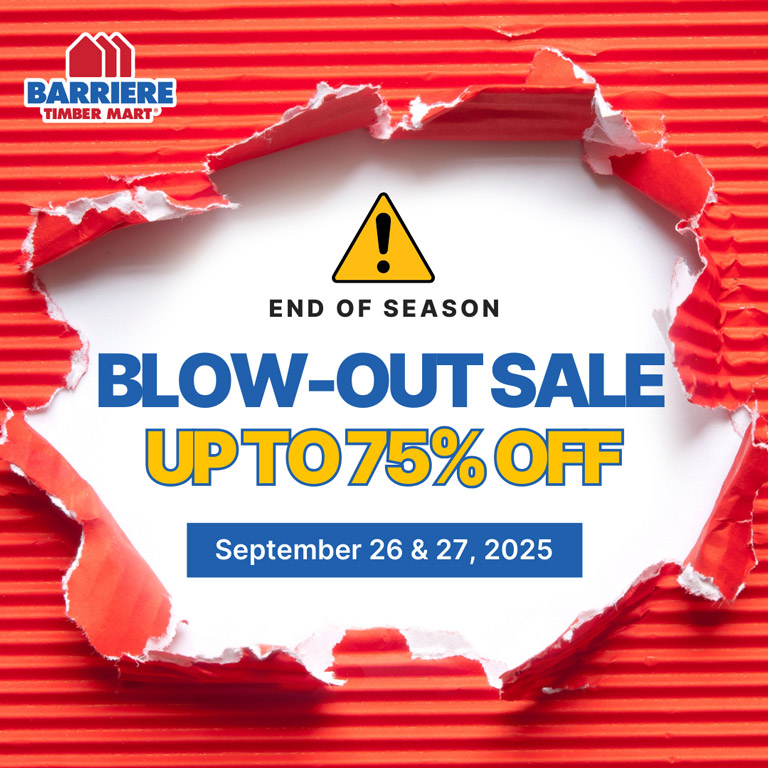 Blow-Out Sale: September 26 & 27, 2025