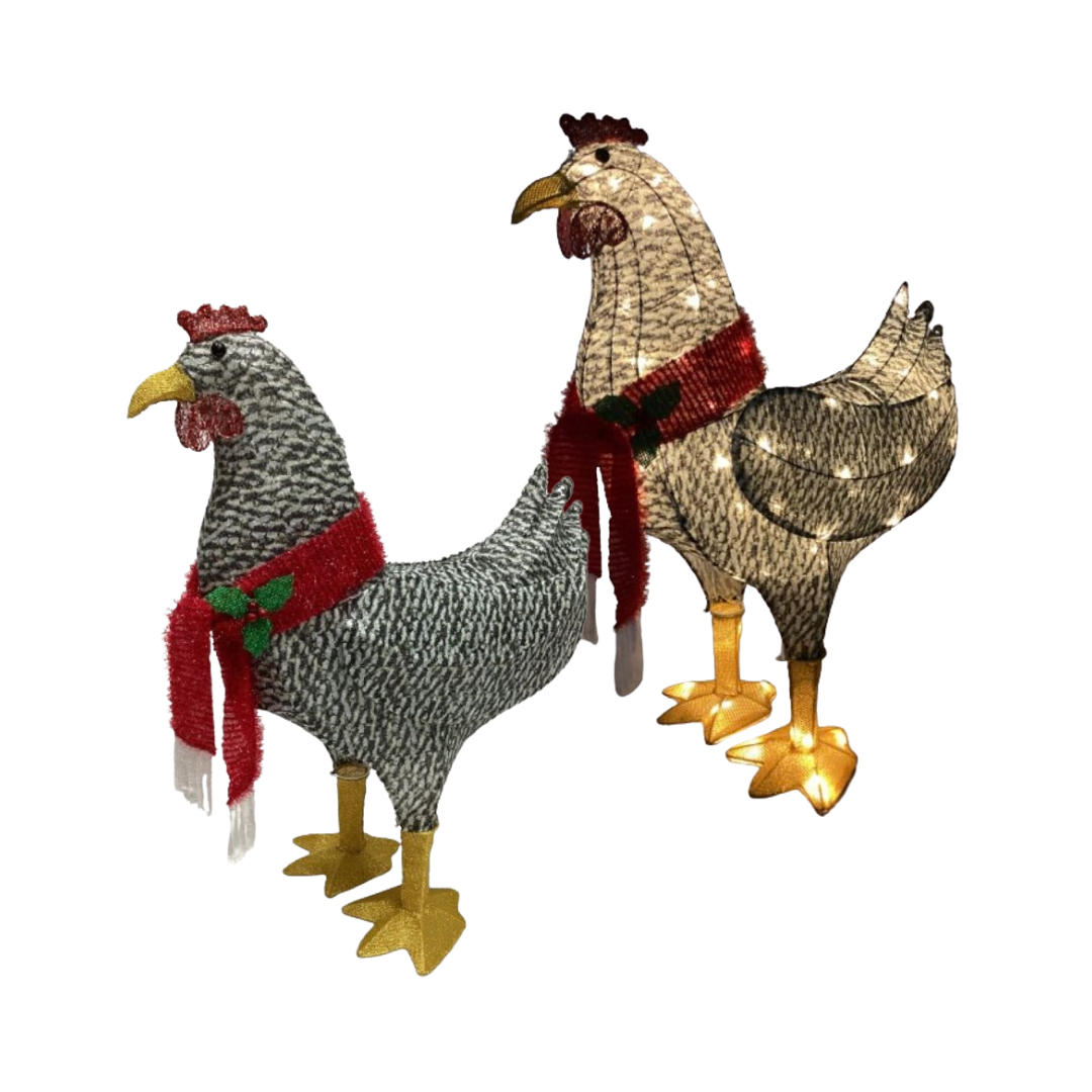 Santa’s Forest Pre-Lit Holiday Rooster